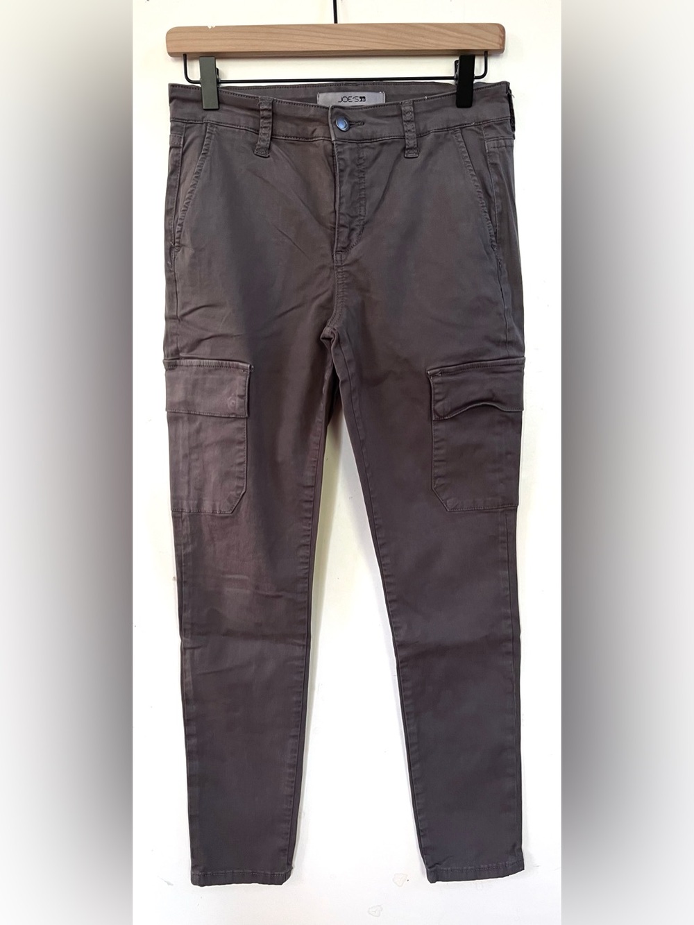 Joe’s Jeans Cargo Skinny Pants Gray Utility Stretch Mid Rise Size 27